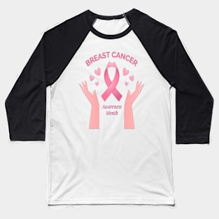 In October We Wear Pink Breast Cancer Awareness Survivor Baseball T-Shirt